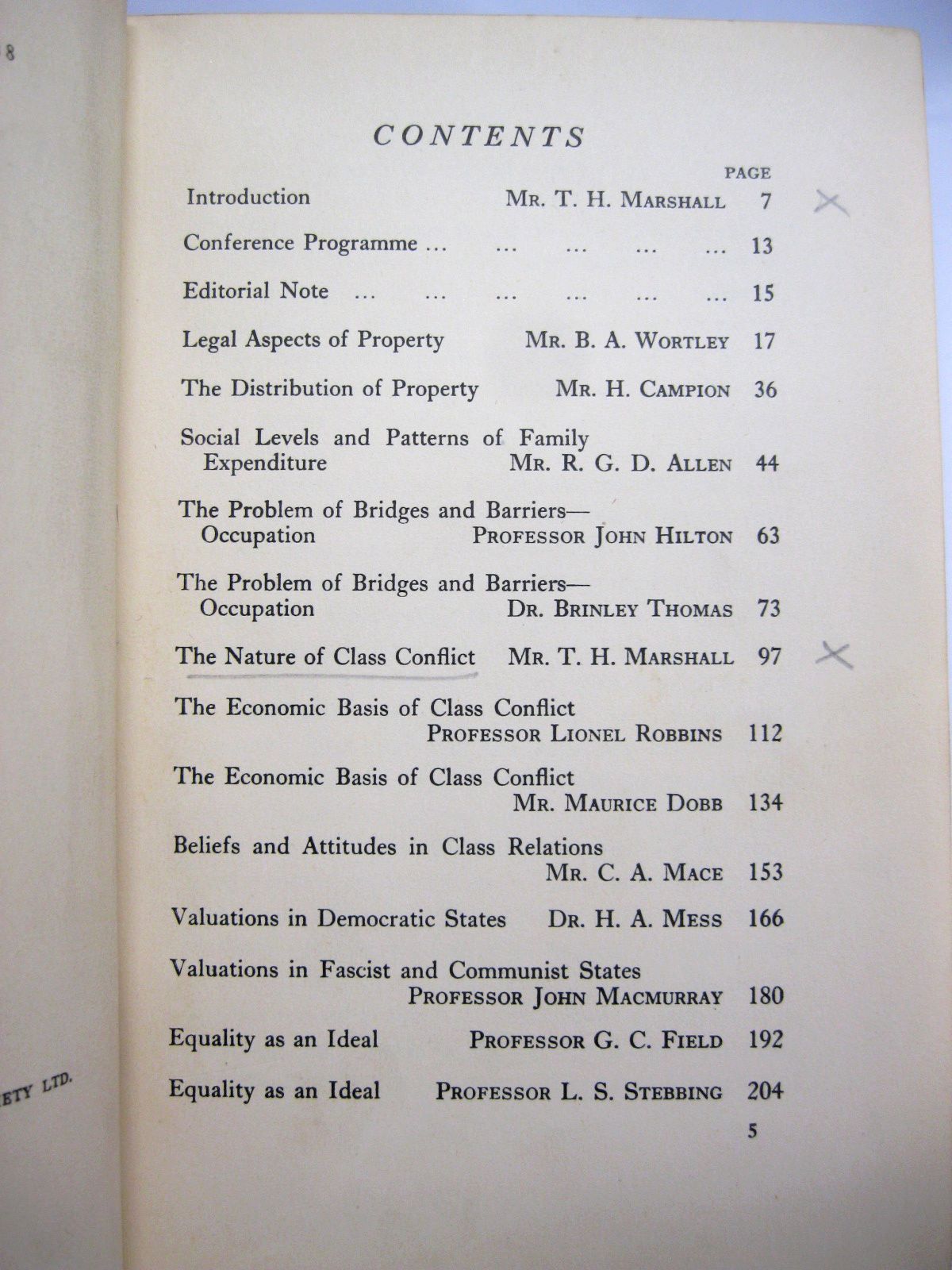 Class Conflict & Social Stratification by T.H. Marshall