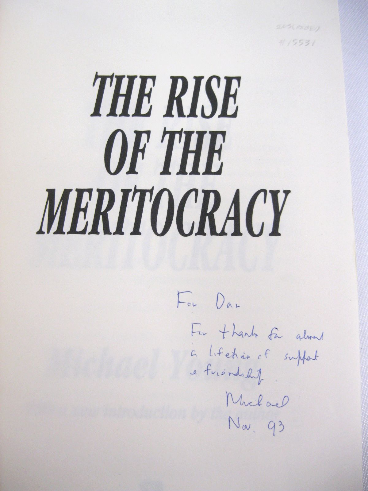 The Rise of the Meritocracy by Michael Young