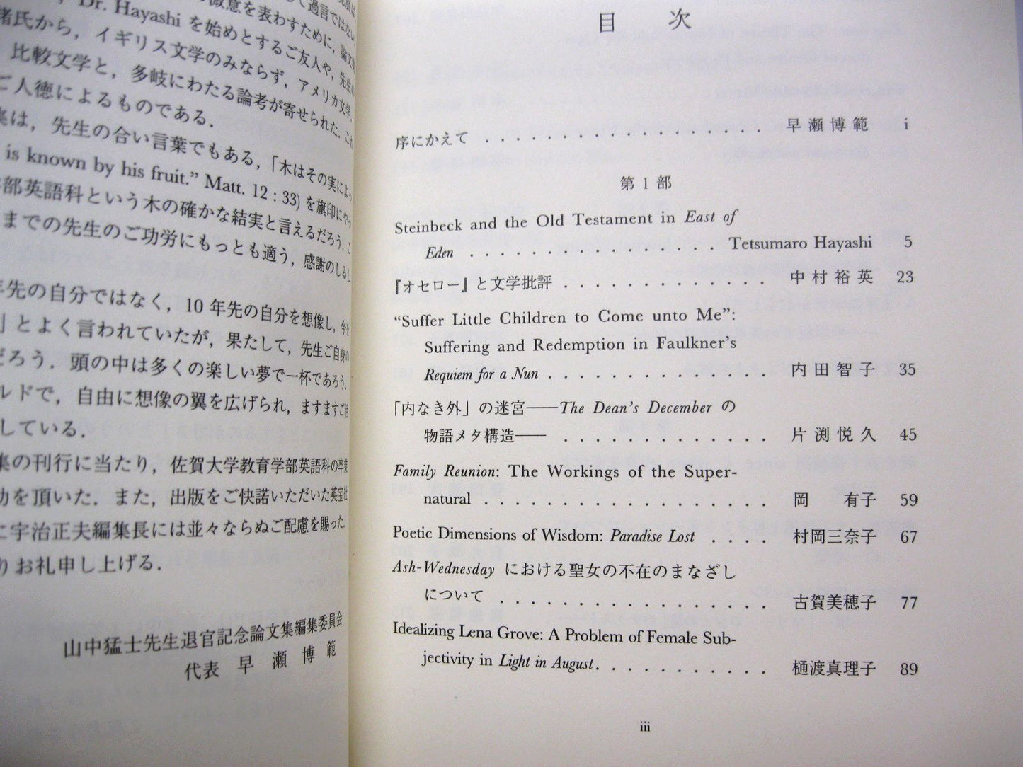 In Search of the Ethos of the English Language by Takeshi Yamanaka