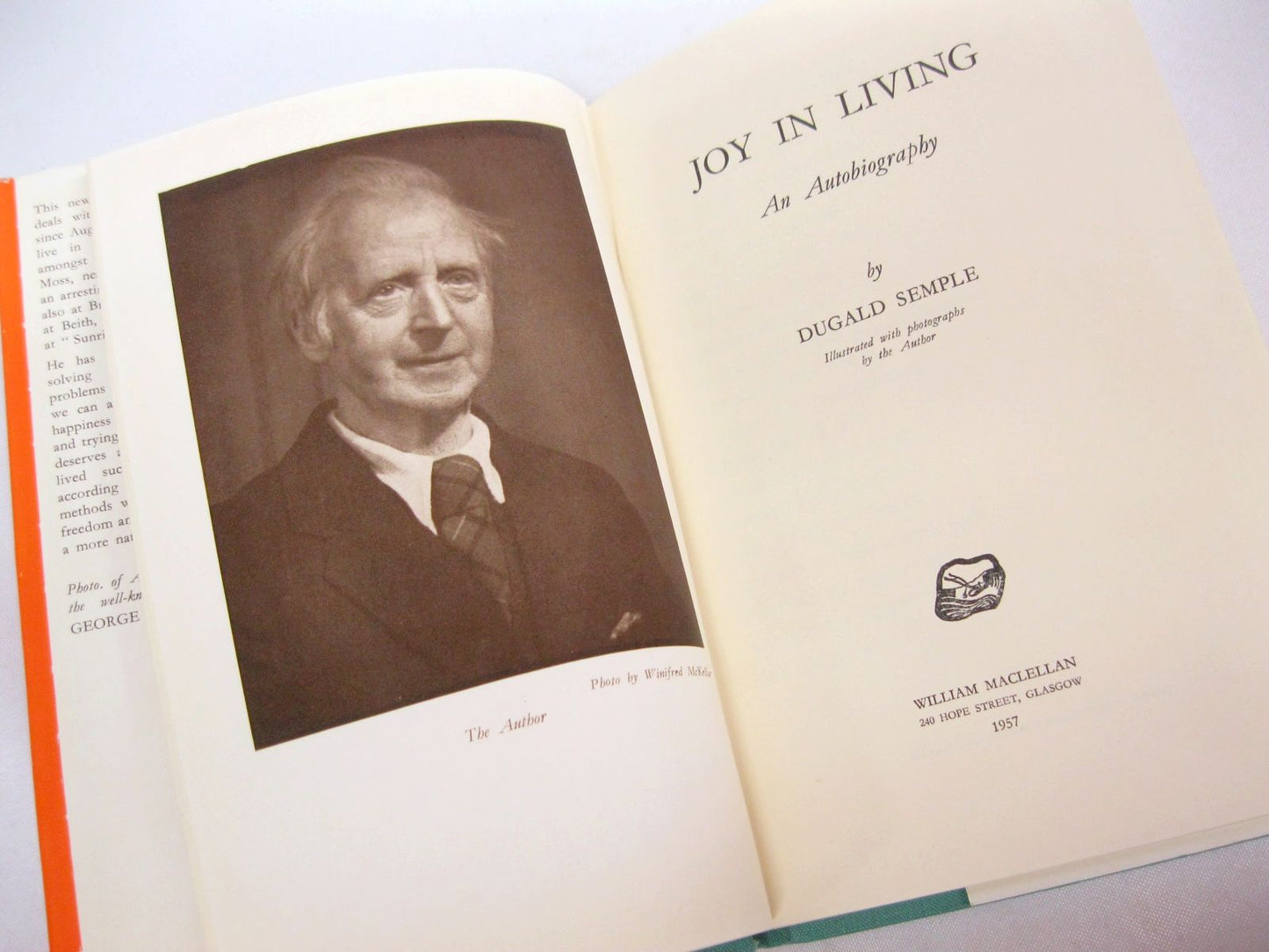 Joy In Living Autobiography by Dugald Semple