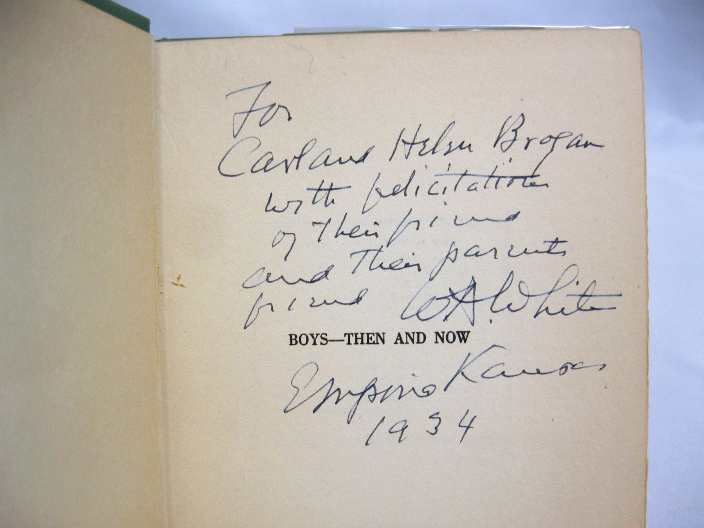 Boys: Then and Now by William Allen White