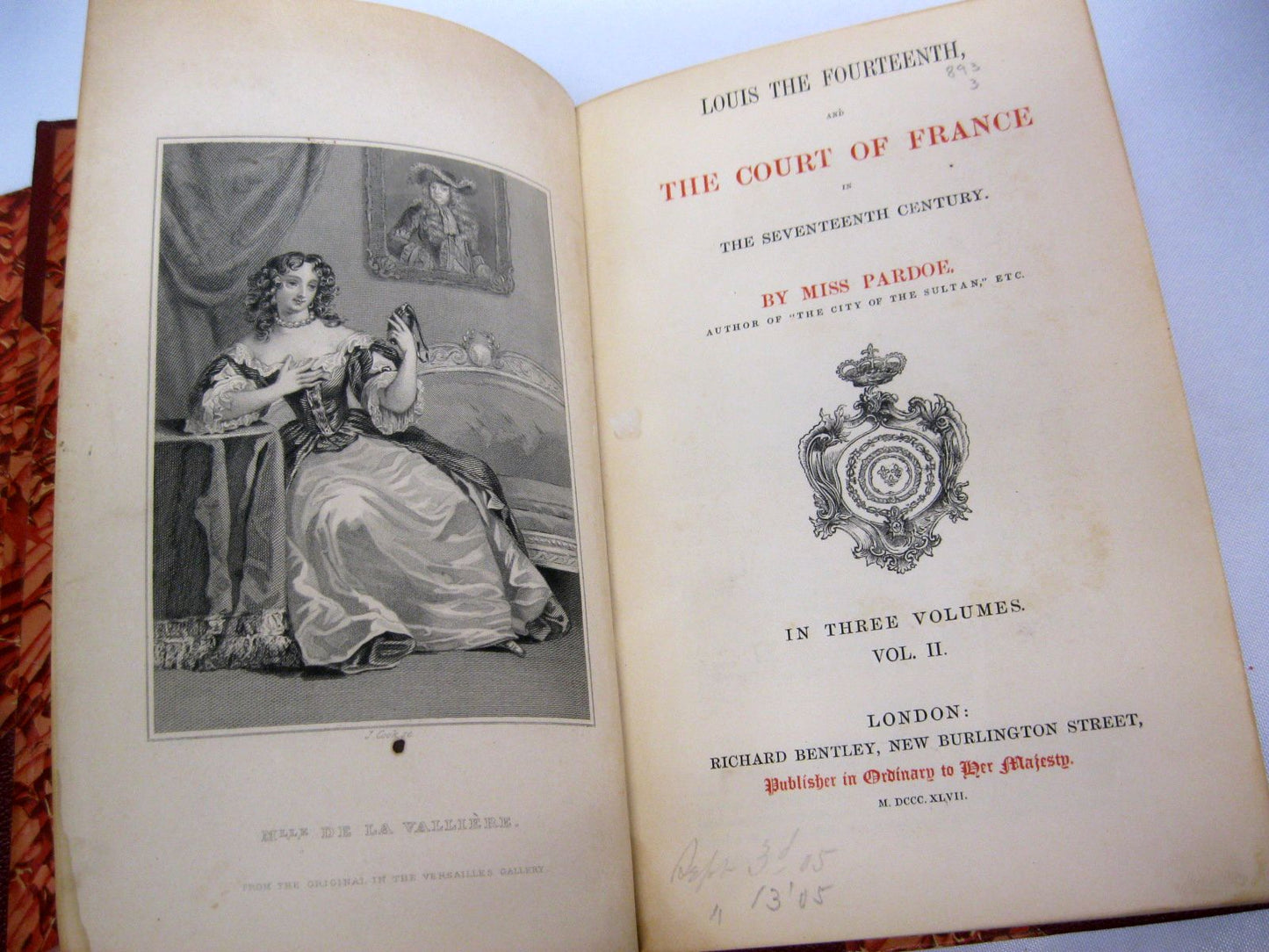 Louis XIV The Court of France in the 17th Century by Miss Pardoe