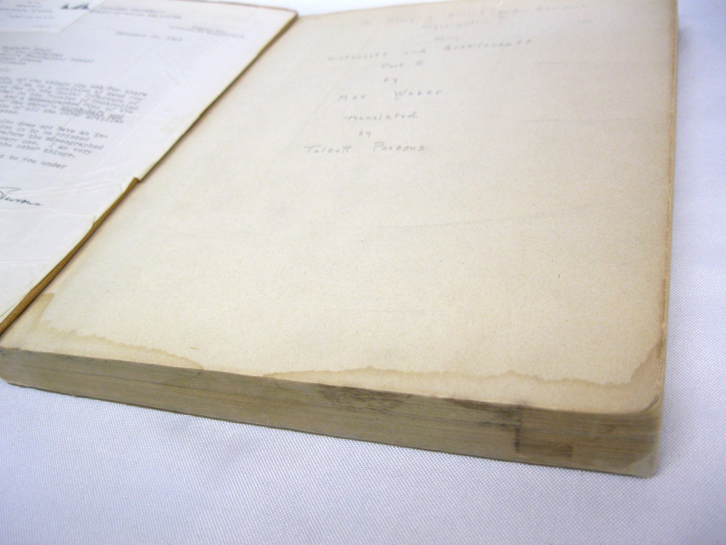 Theory of Social & Economic Organization by Max Weber translated by Talcott Parsons