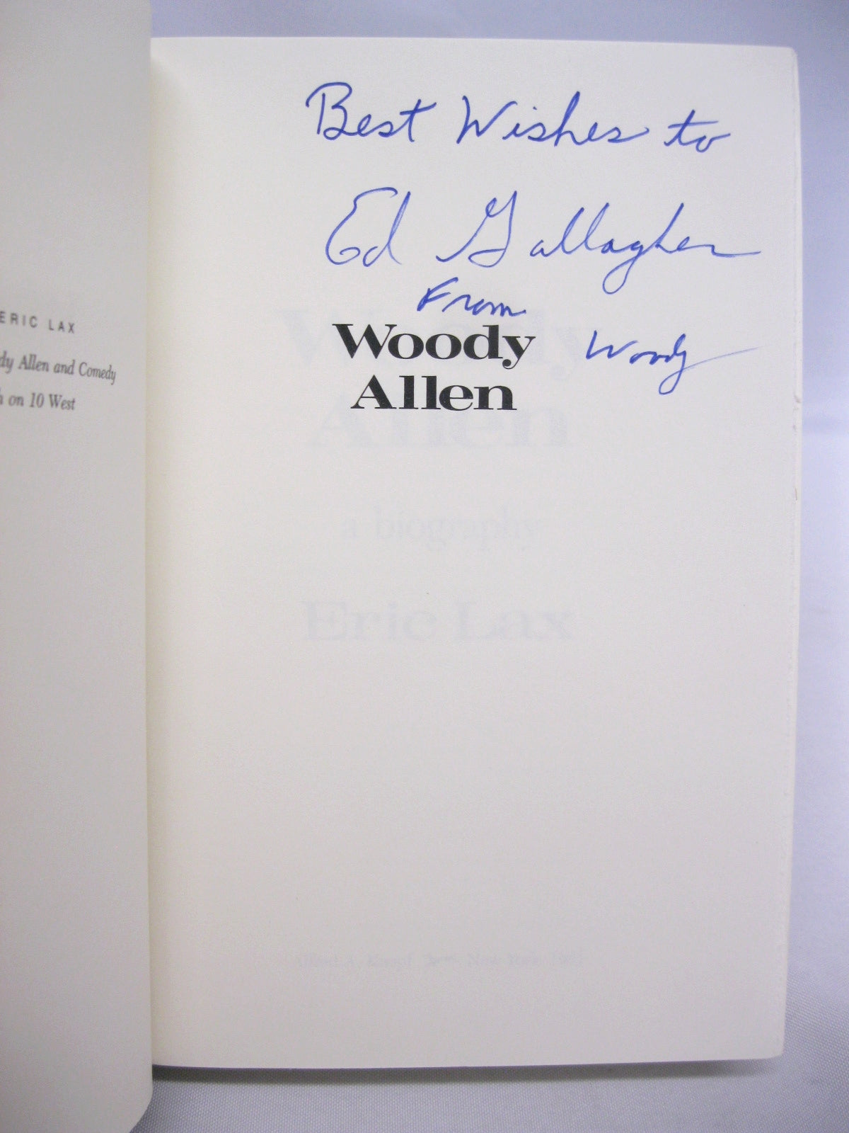 Woody Allen a Biography by Eric Lax