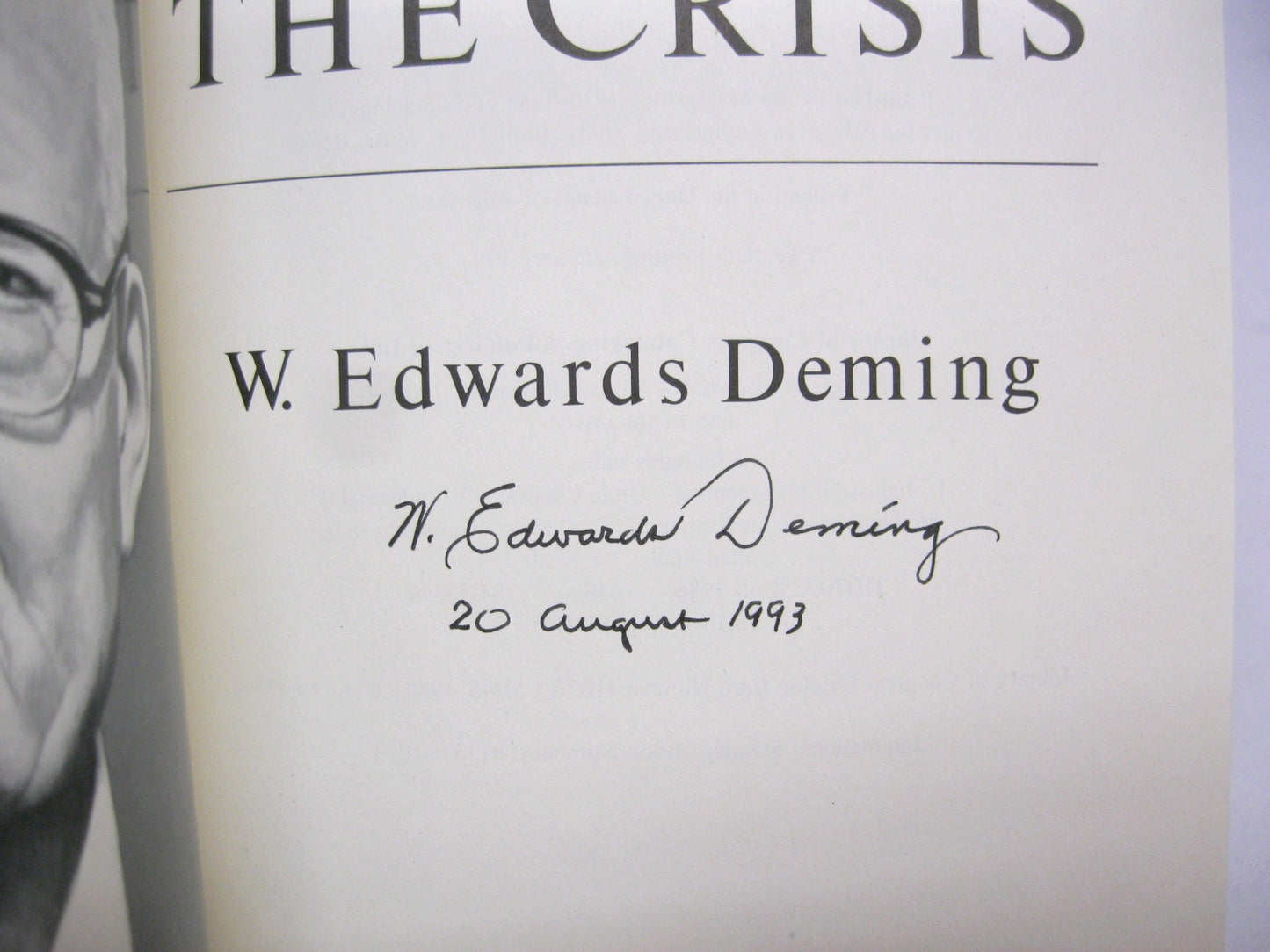 Out of the Crisis by W. Edwards Deming