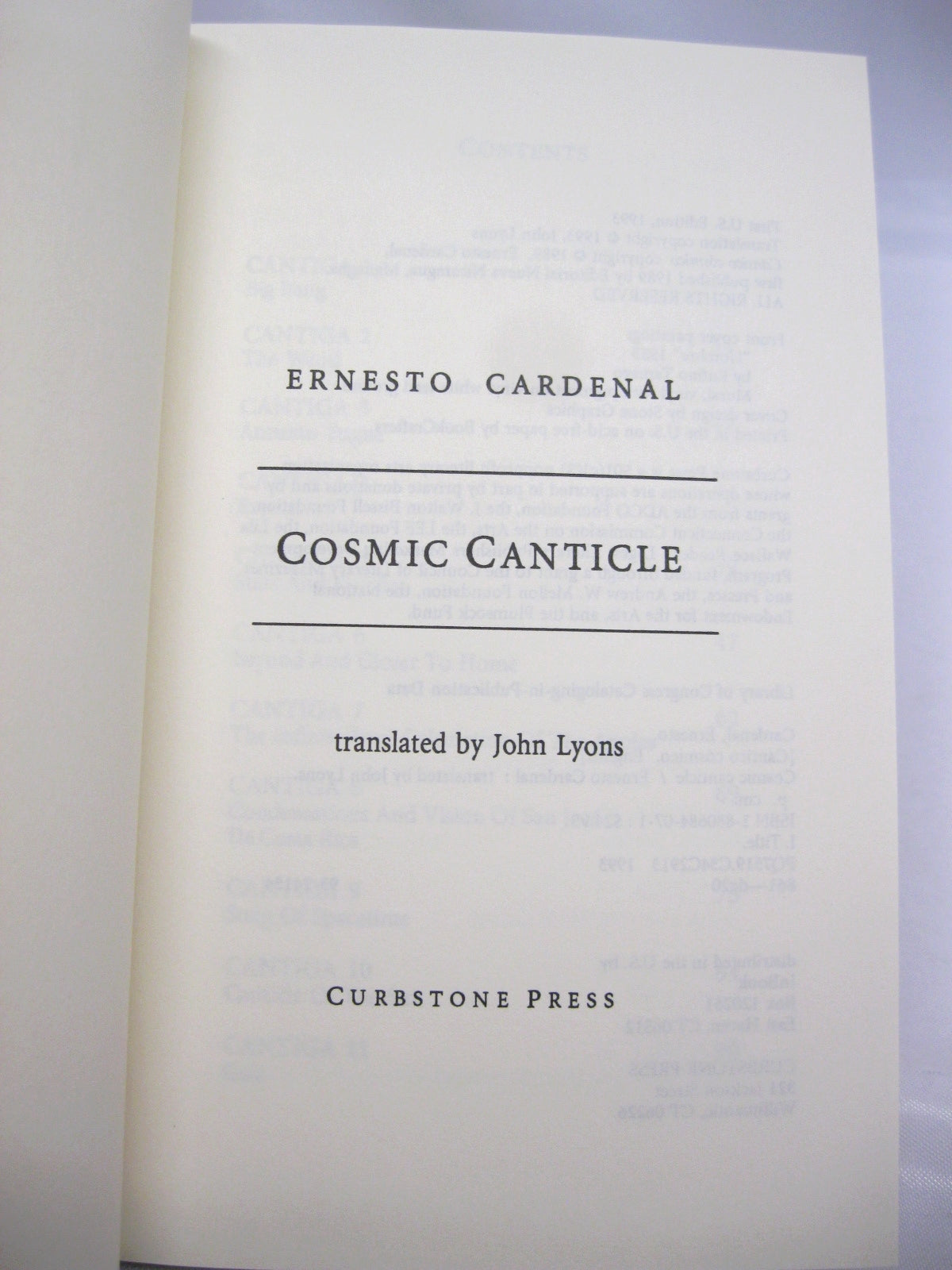 Cosmic Canticle by Ernesto Cardenal