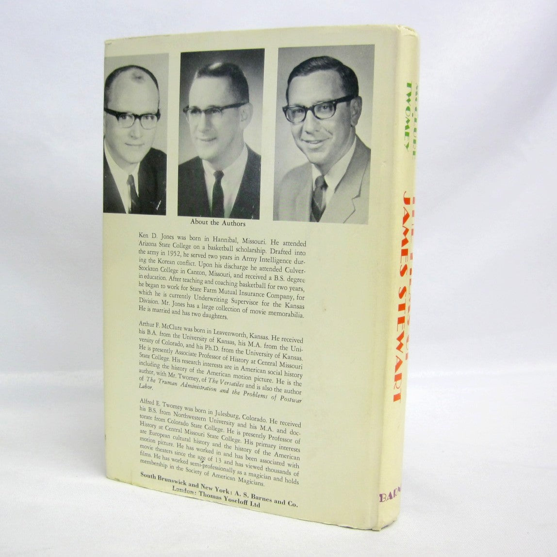 The Films of James Stewart by Ken D. Jones, Arthur F. McClure, and Alfred E. Twomey