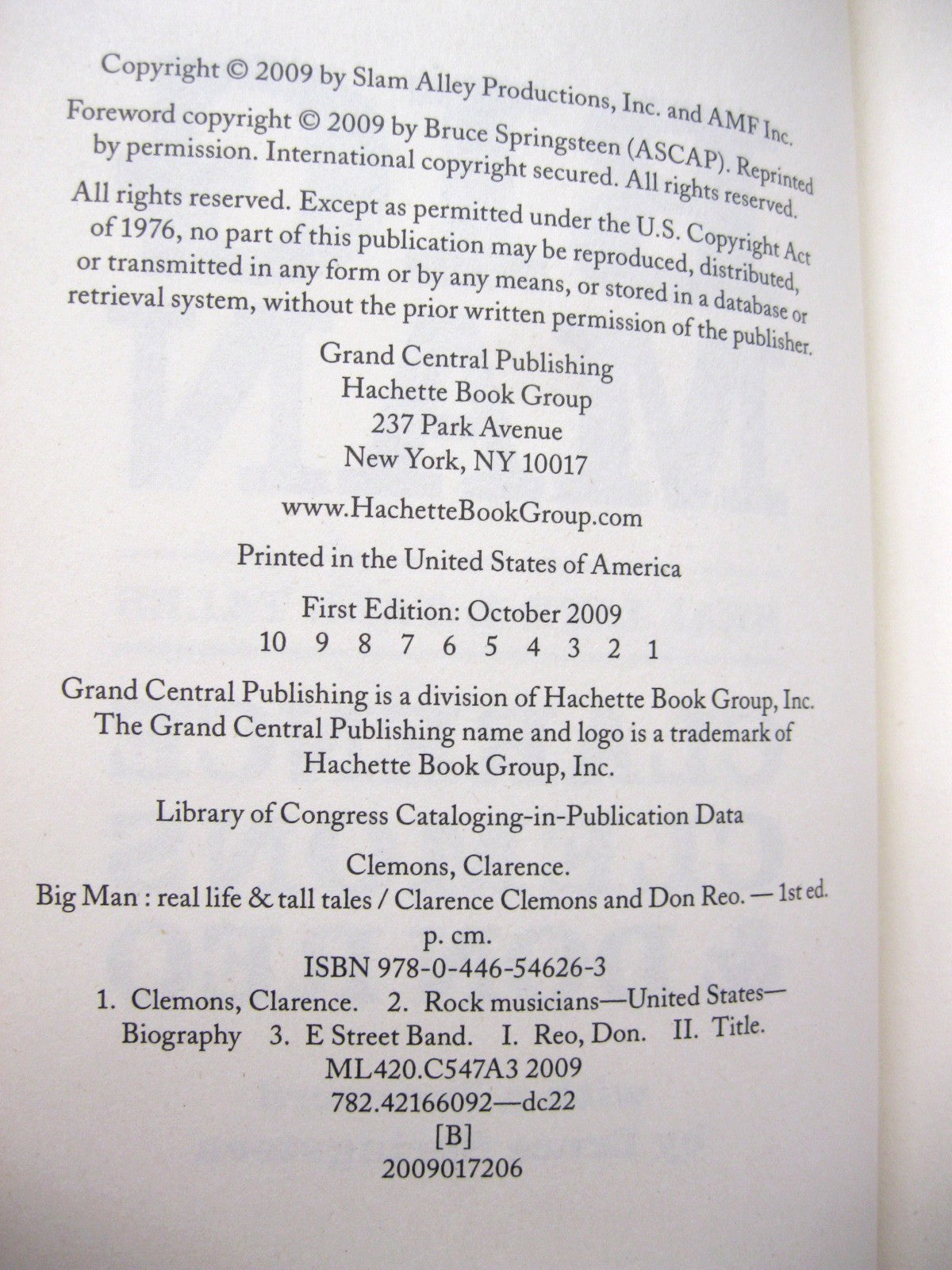 Big Man: Real Life & Tall Tales by Clarence Clemons and Don Reo