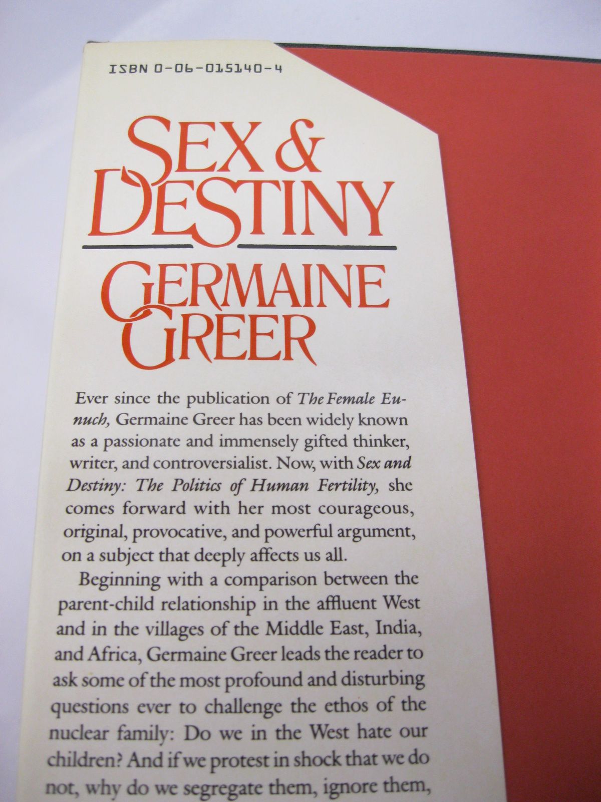 Sex & Destiny by Germaine Greer