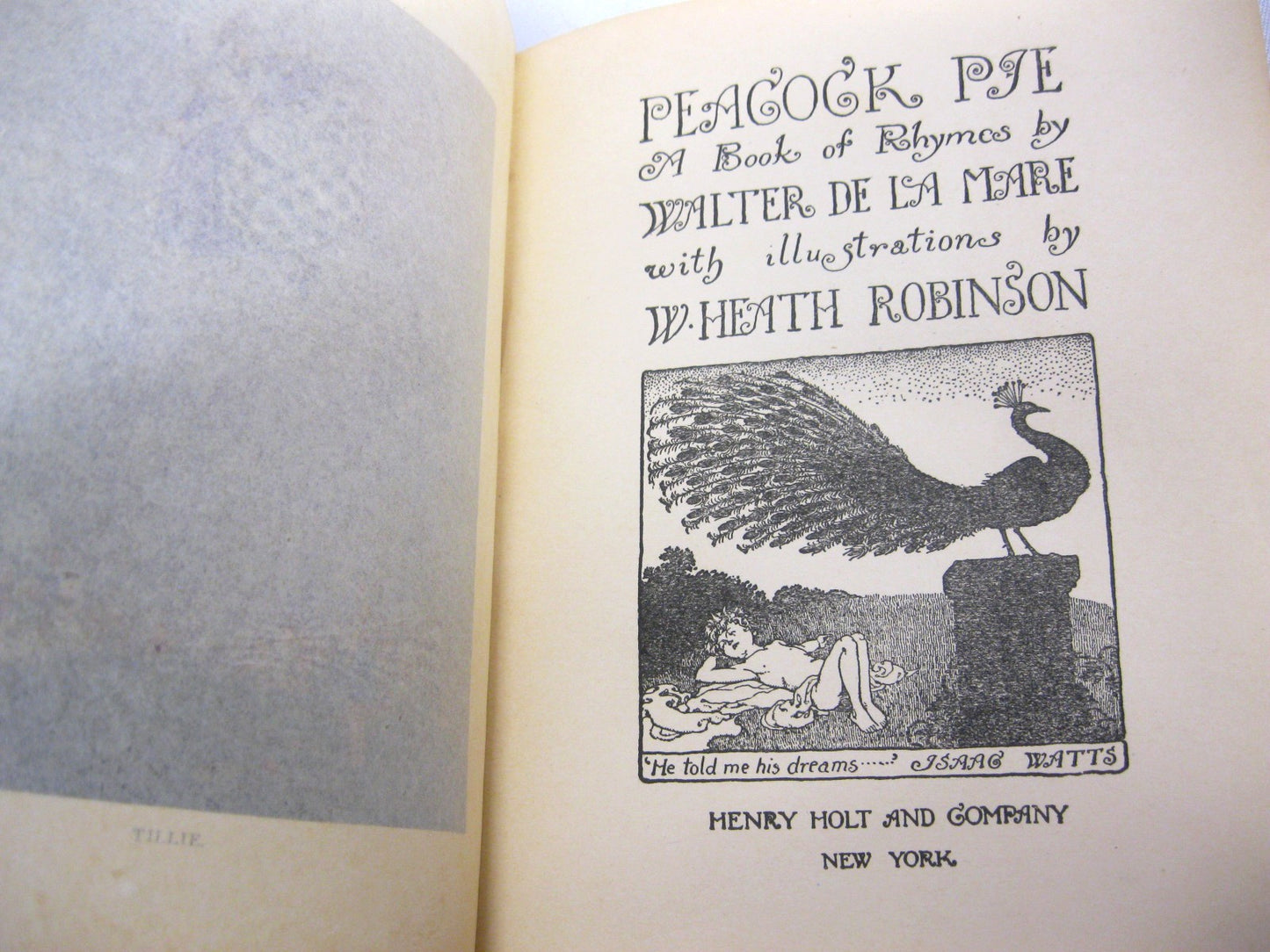 Peacock Pie, a book of rhymes by Walter de la Mare & illustrated by W. Heath Robinson