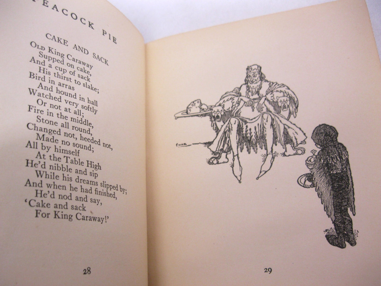 Peacock Pie, a book of rhymes by Walter de la Mare & illustrated by W. Heath Robinson