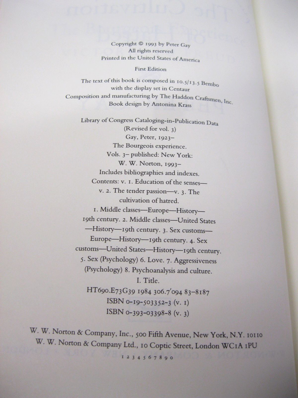 The Cultivation of Hate: The Bourgeouis Experience Victoria to Freud, Volume 2 by Peter Gay