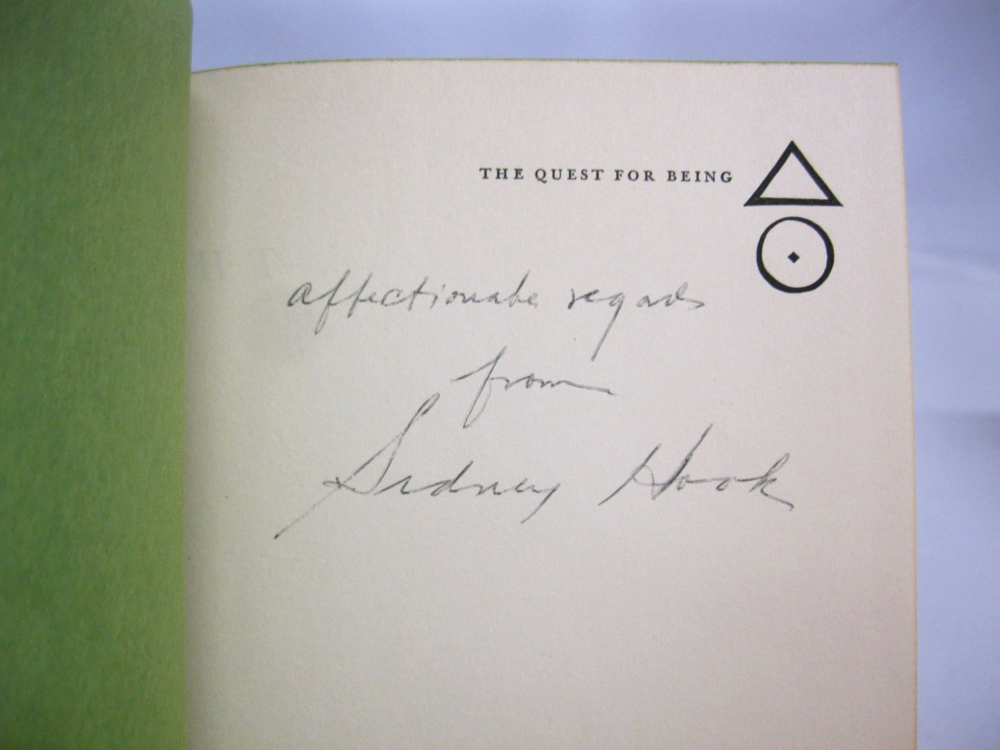 The Quest for Being by Sidney Hook