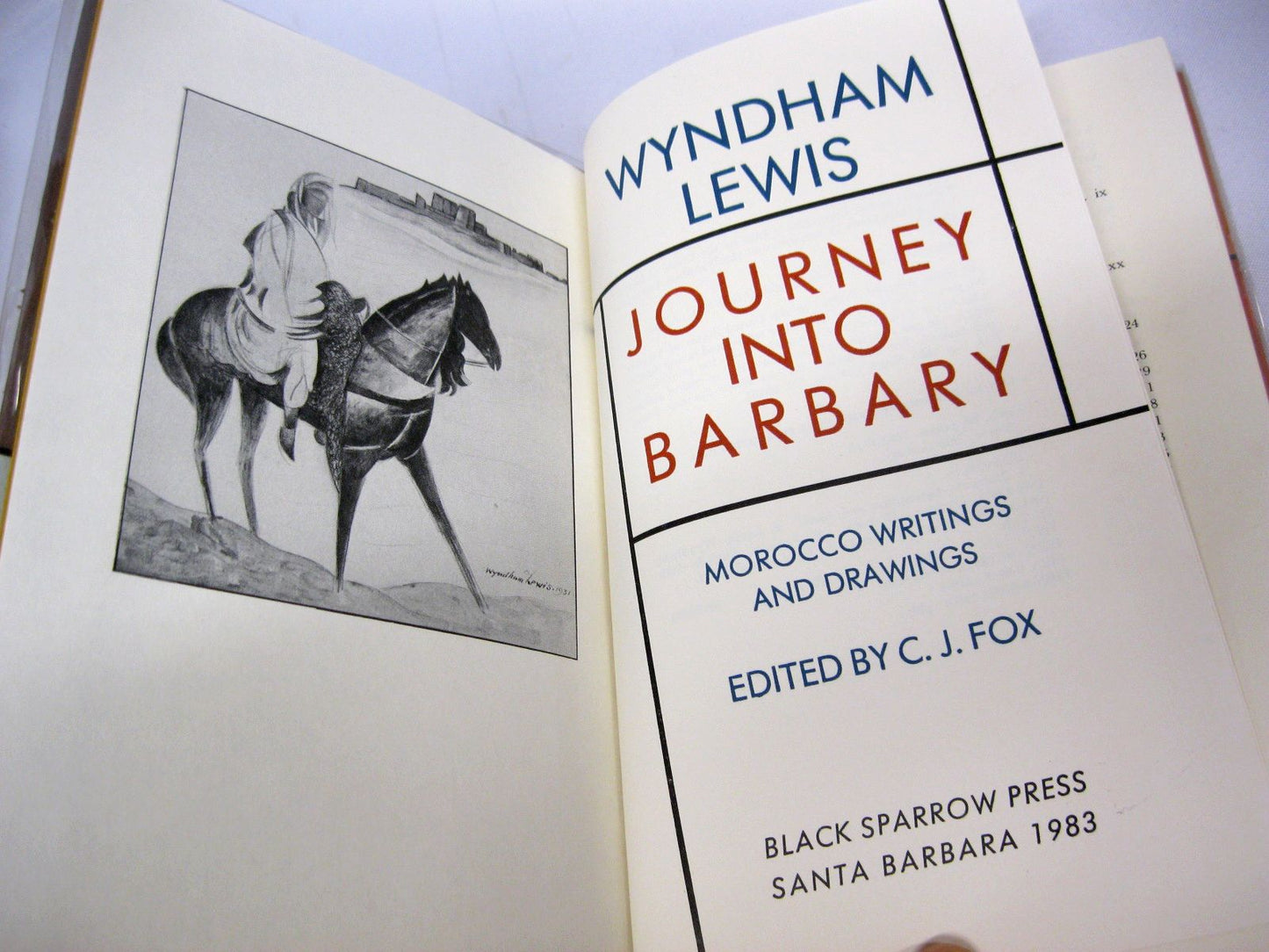 Journey Into Barbary: Morocco Writings and Drawings by Wyndham Lewis