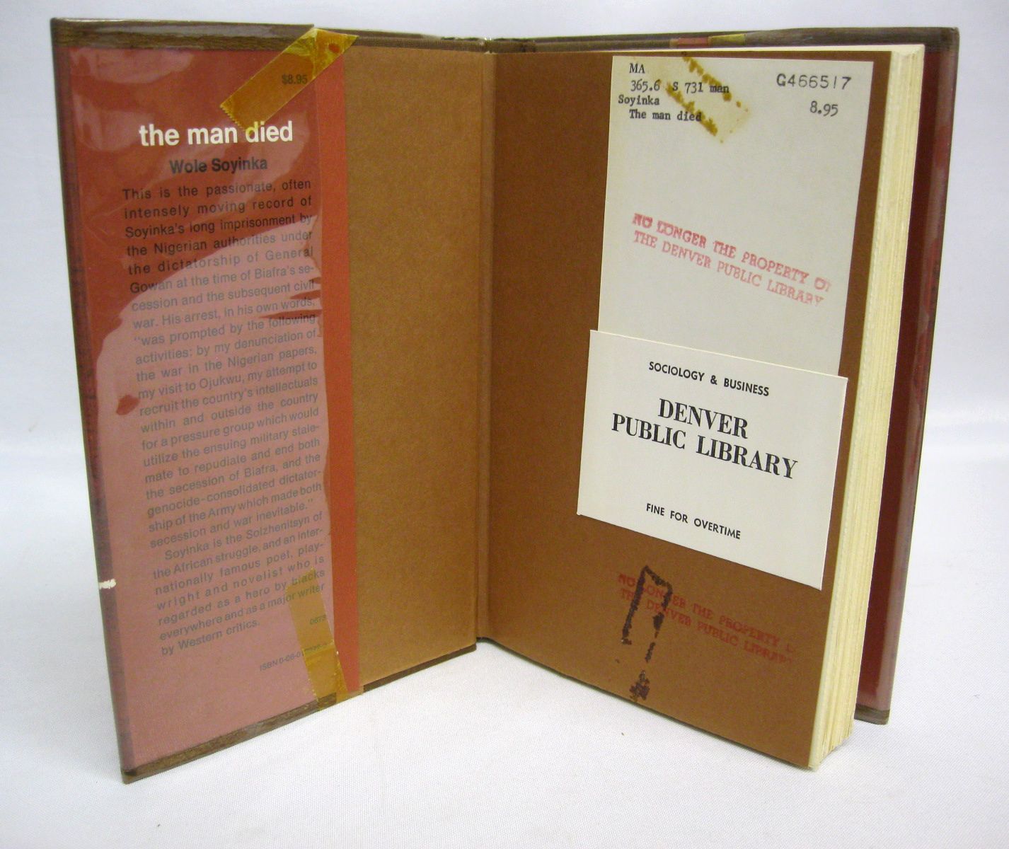 The Man Died: Prison Notes by Wole Soyinka