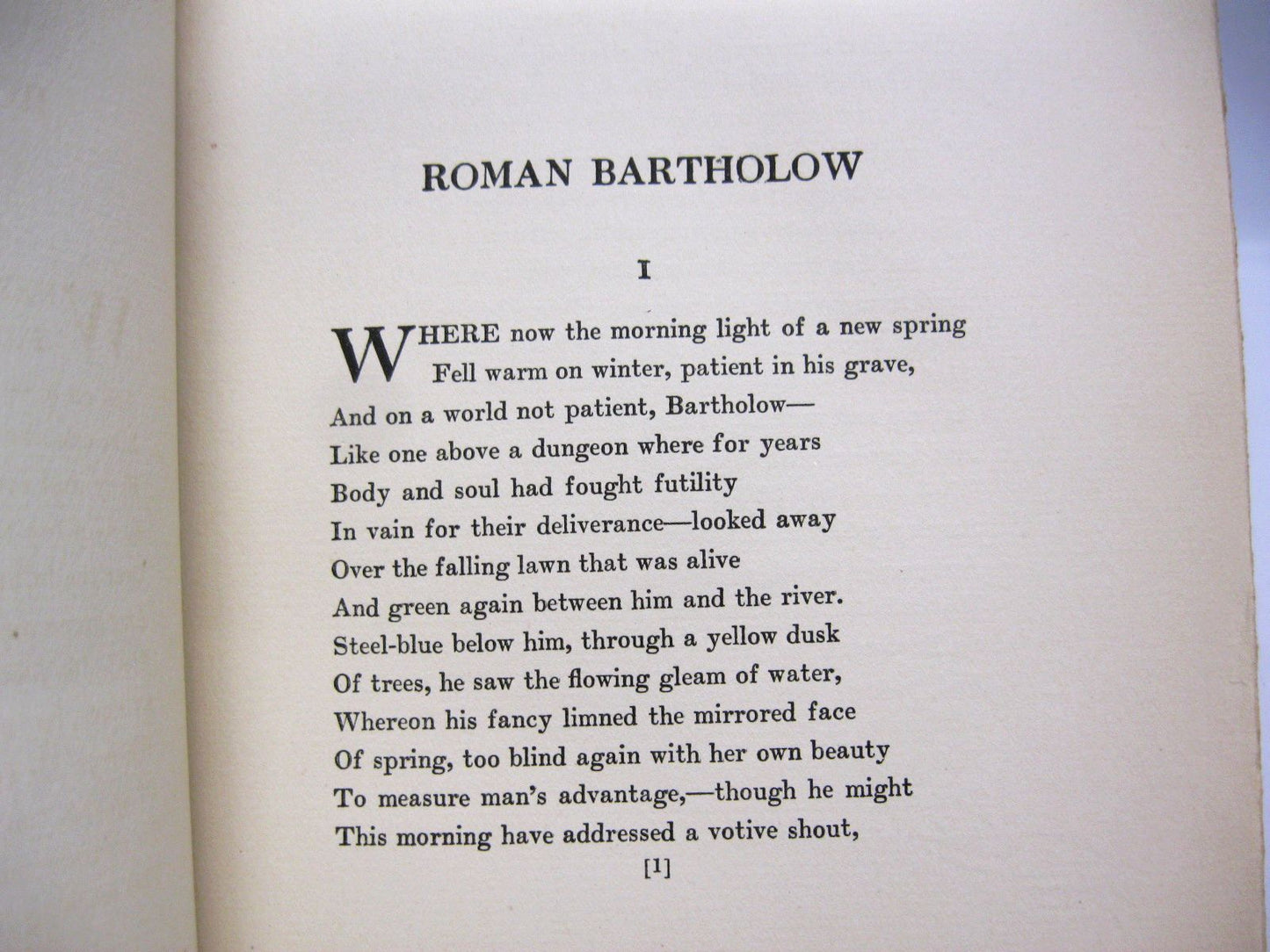 Roman Bartholow by Edwin Arlington Robinson
