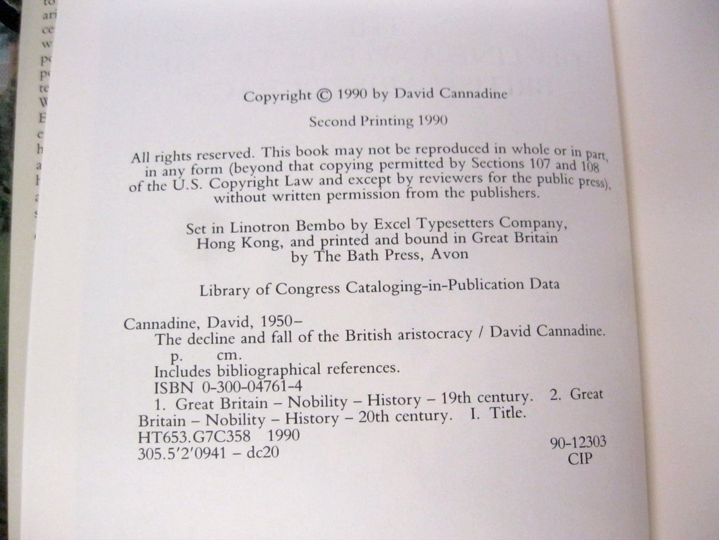 Decline and Fall of the British Aristocracy by David Cannadine