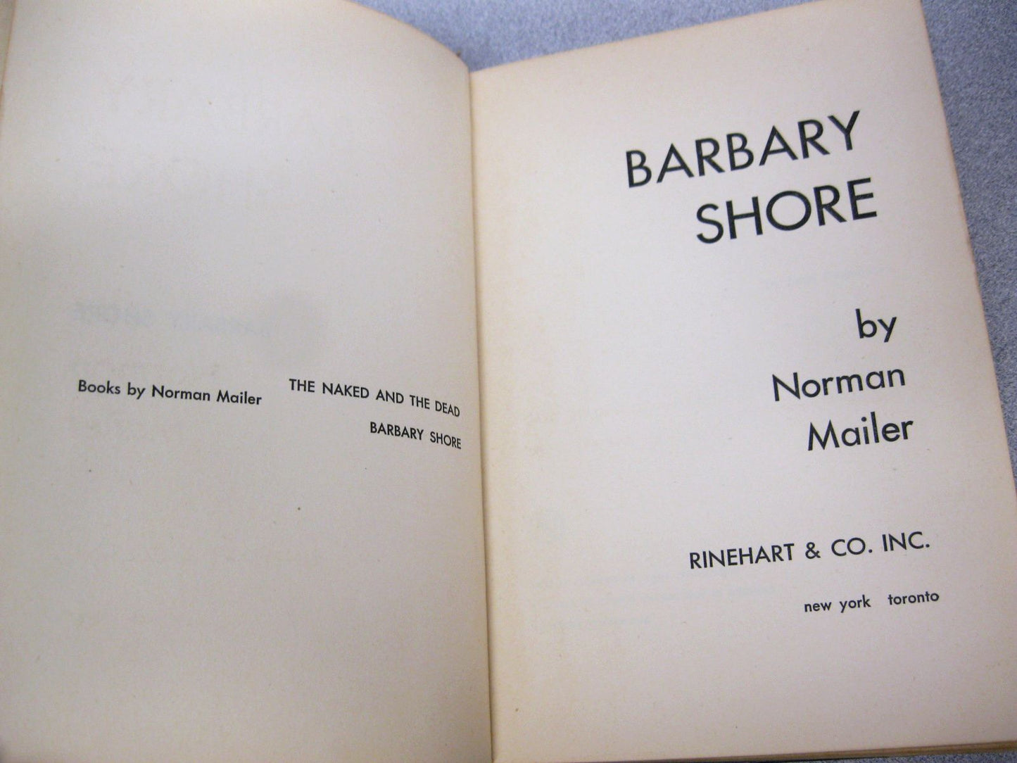 Barbary Shore by Norman Mailer