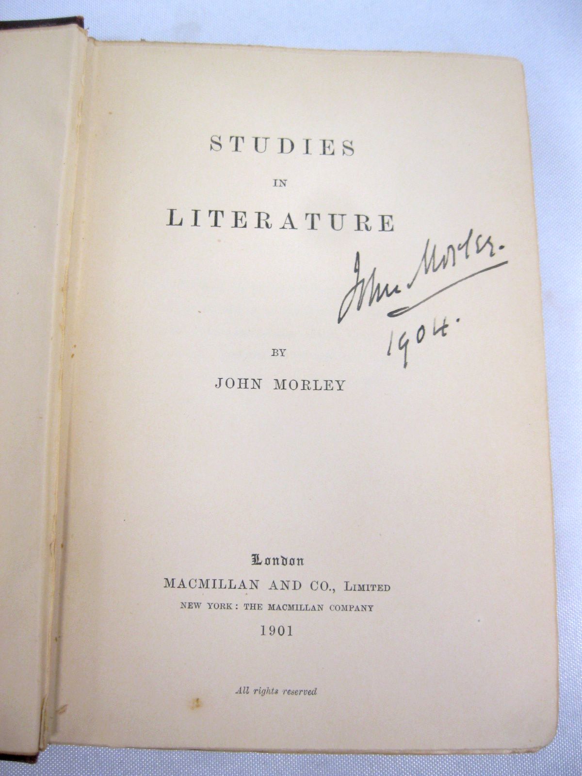 Studies in Literature by John Morley