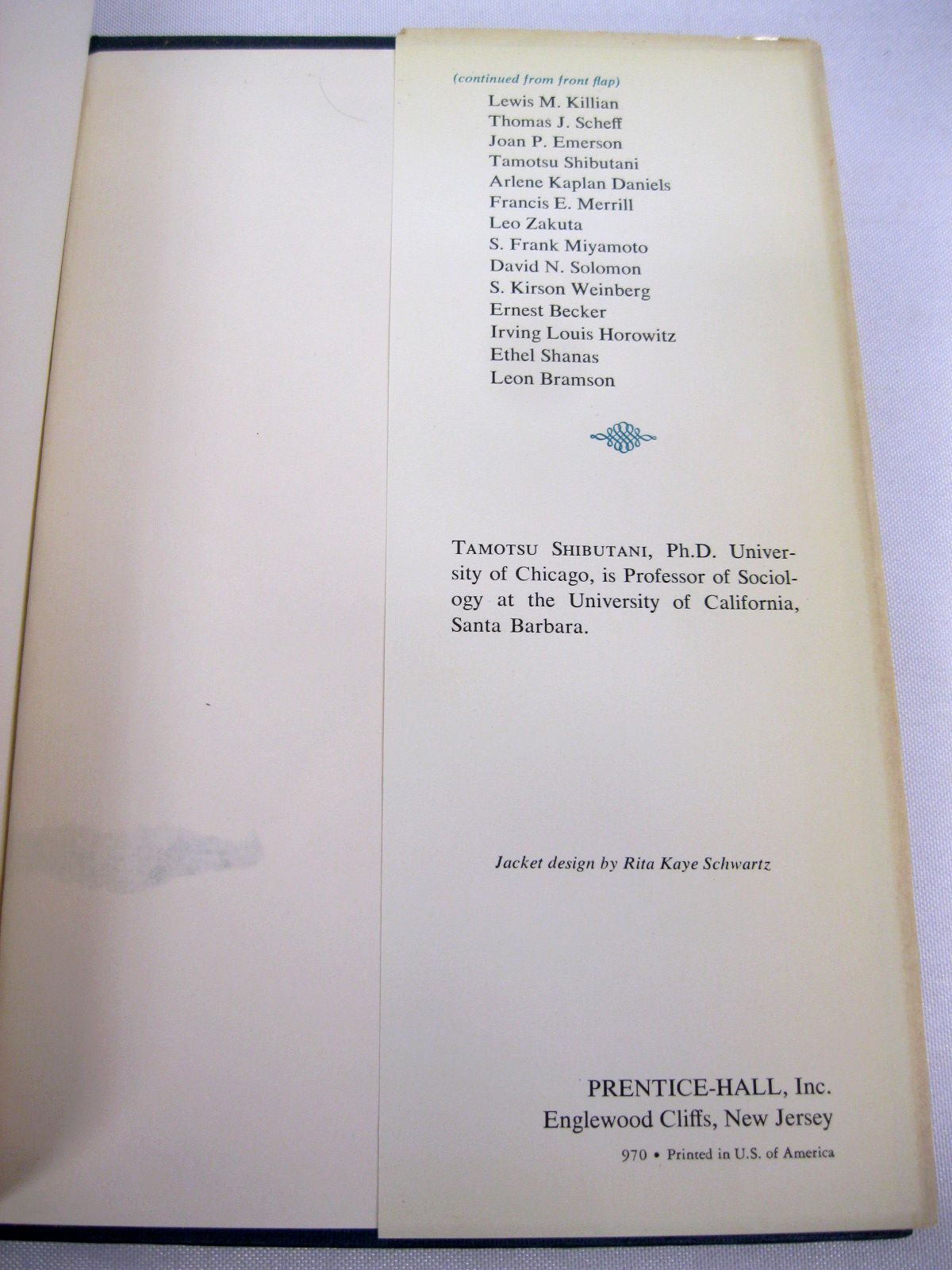 Human Nature and Collective Behavior: Papers in Honor of Herbert Blumer edited by Tamotsu Shibutani