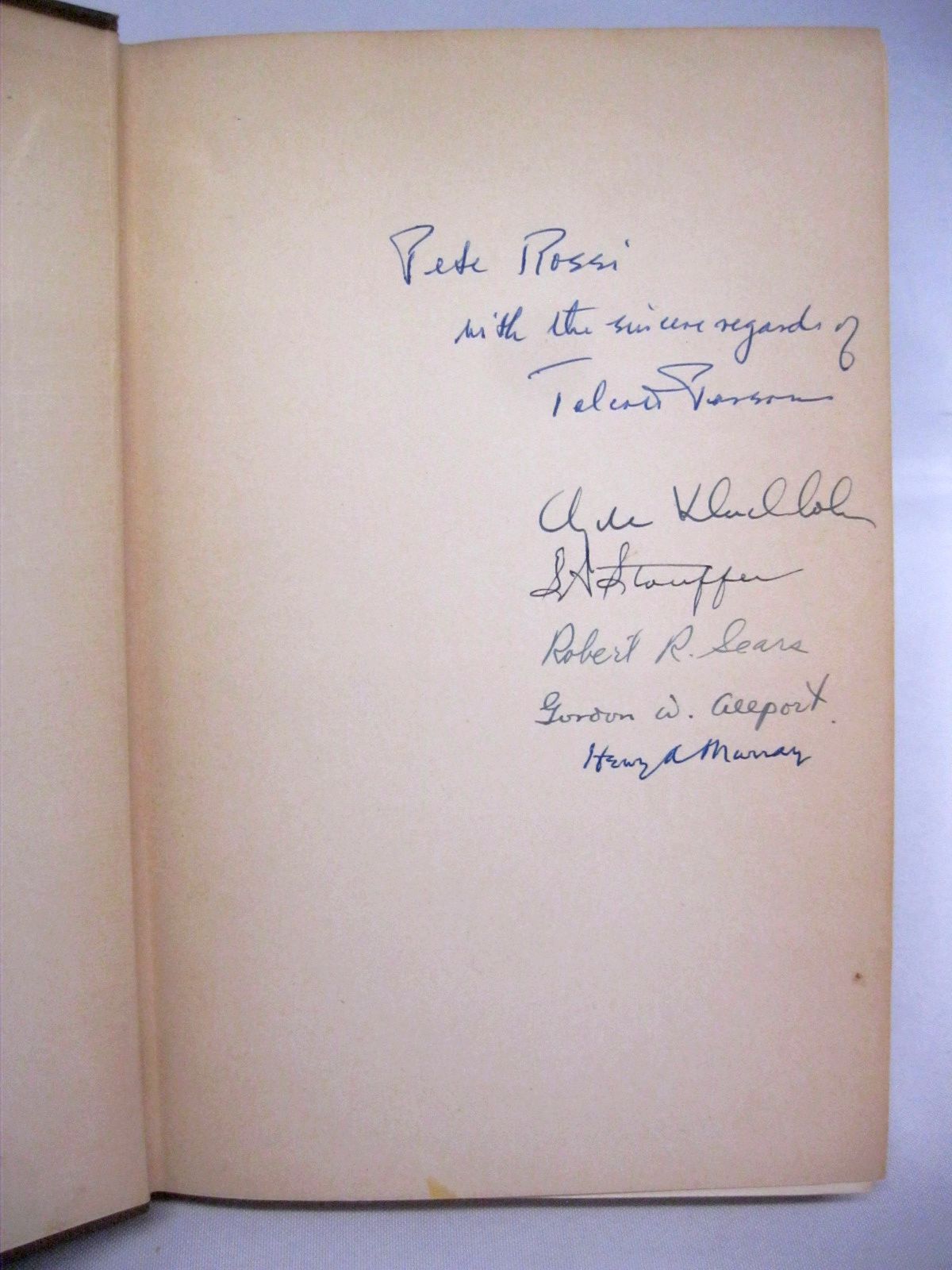 Toward a General Theory of Action edited by Talcott Parsons and Edward A. Shils