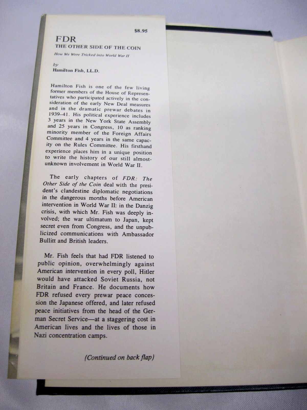 FDR The Other Side of the Coin; How We Were Tricked into World War II by Hamilton Fish