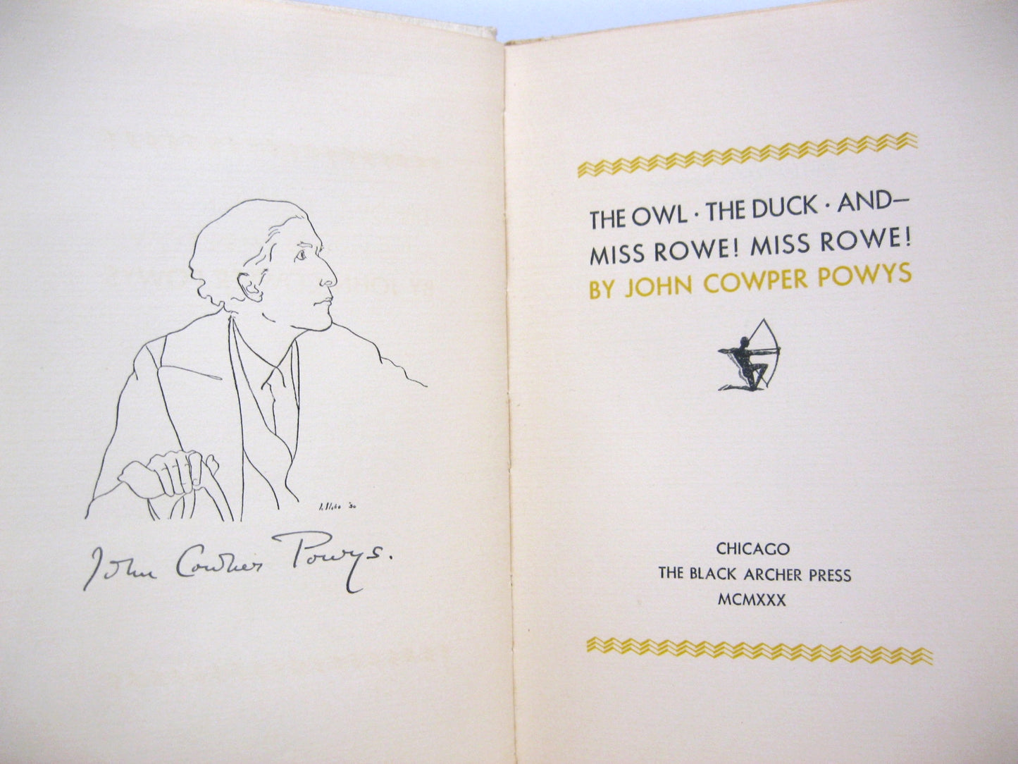 The Owl, the Duck, and--Miss Rowe! Miss Rowe! by John Cowper Powys