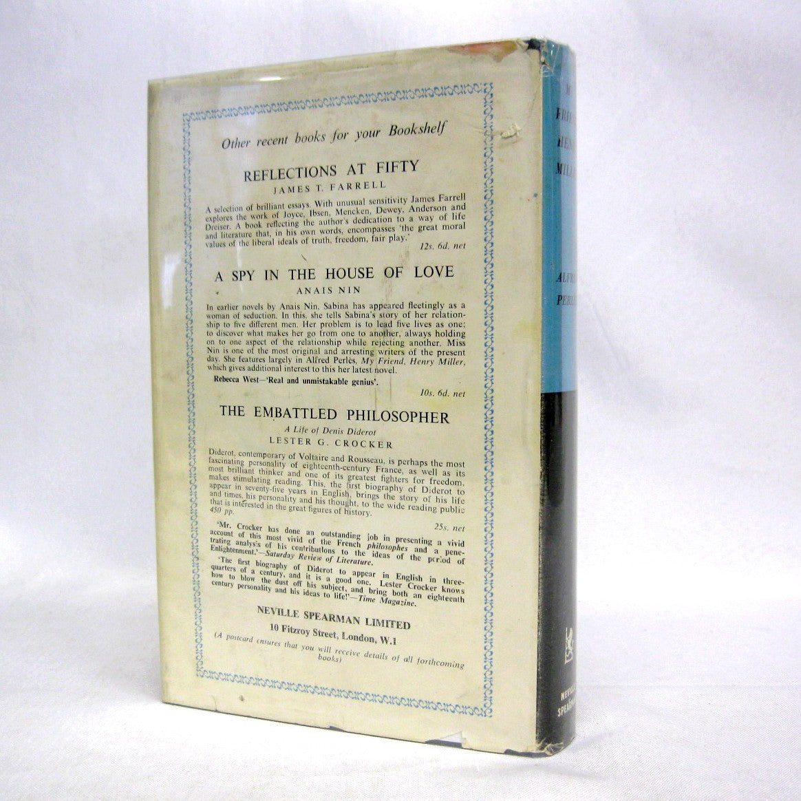 My Friend Henry Miller: an Intimate Biography by Alfred Perles