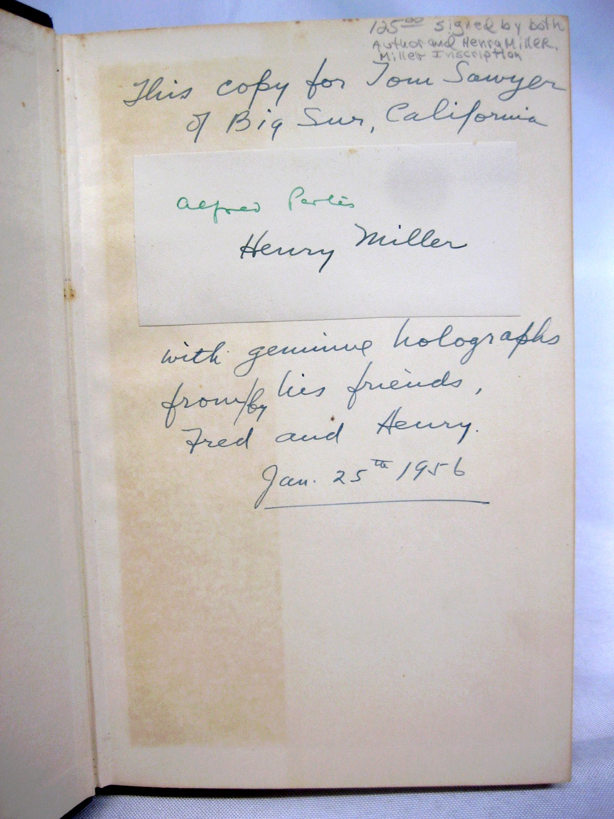 My Friend Henry Miller: an Intimate Biography by Alfred Perles