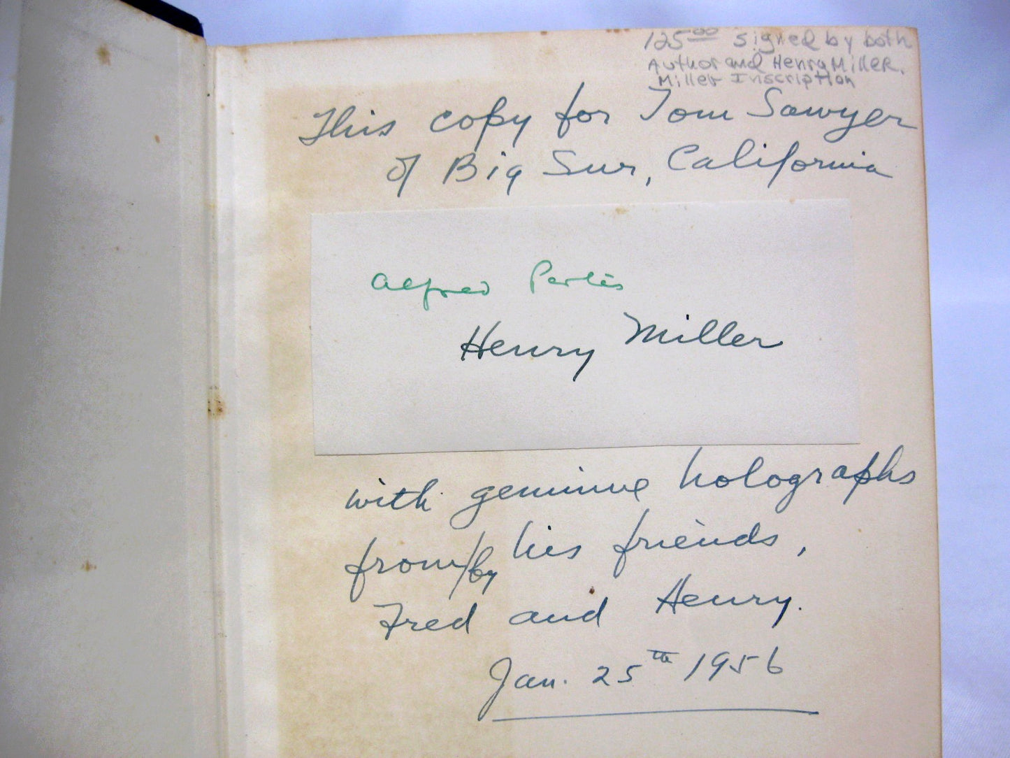 My Friend Henry Miller: an Intimate Biography by Alfred Perles