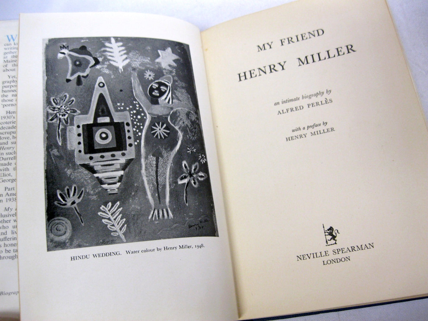 My Friend Henry Miller: an Intimate Biography by Alfred Perles