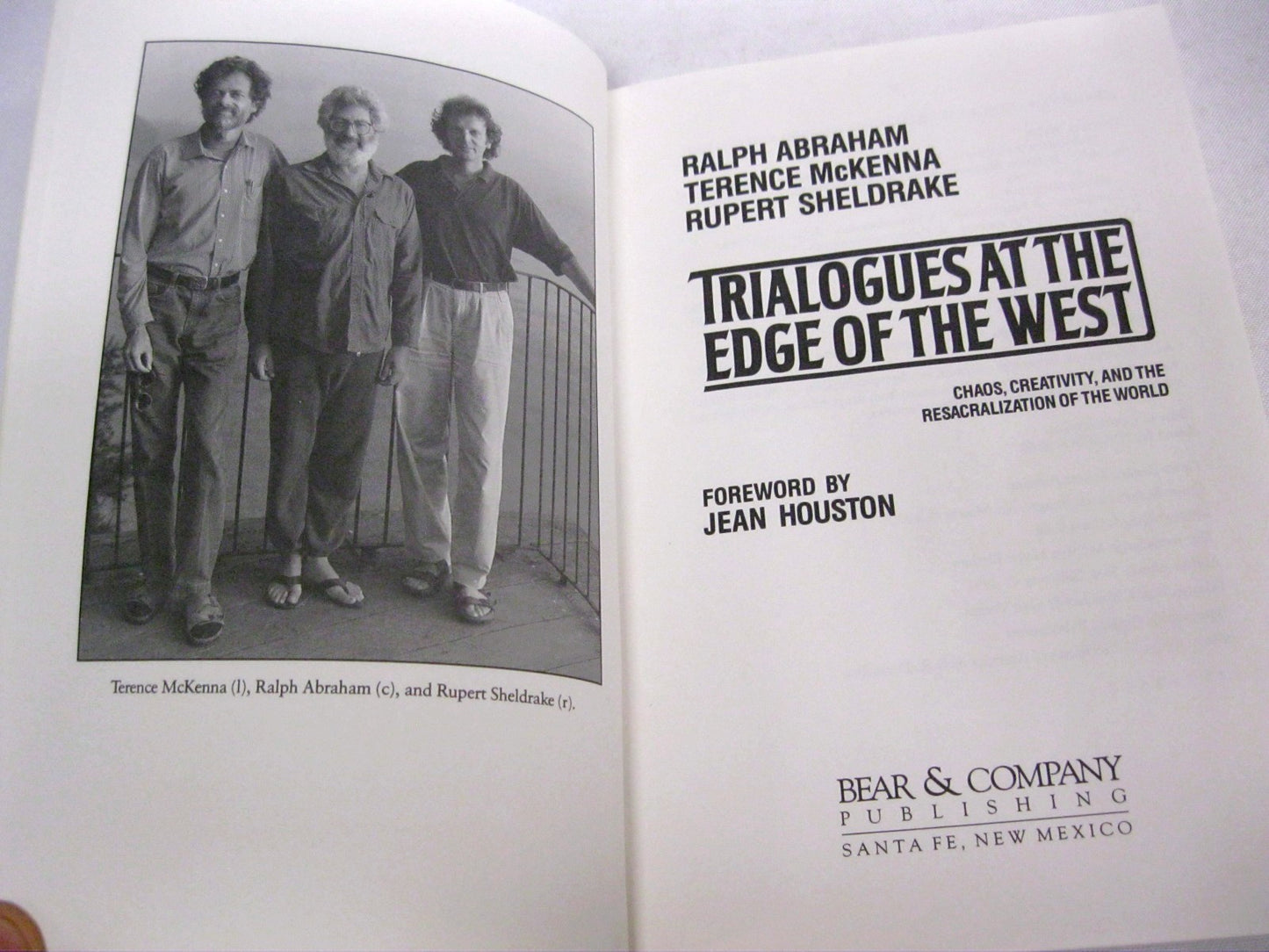 Trialogues At The Edge of the West by Ralph Abraham, Terence McKenna, and Rupert Sheldrake