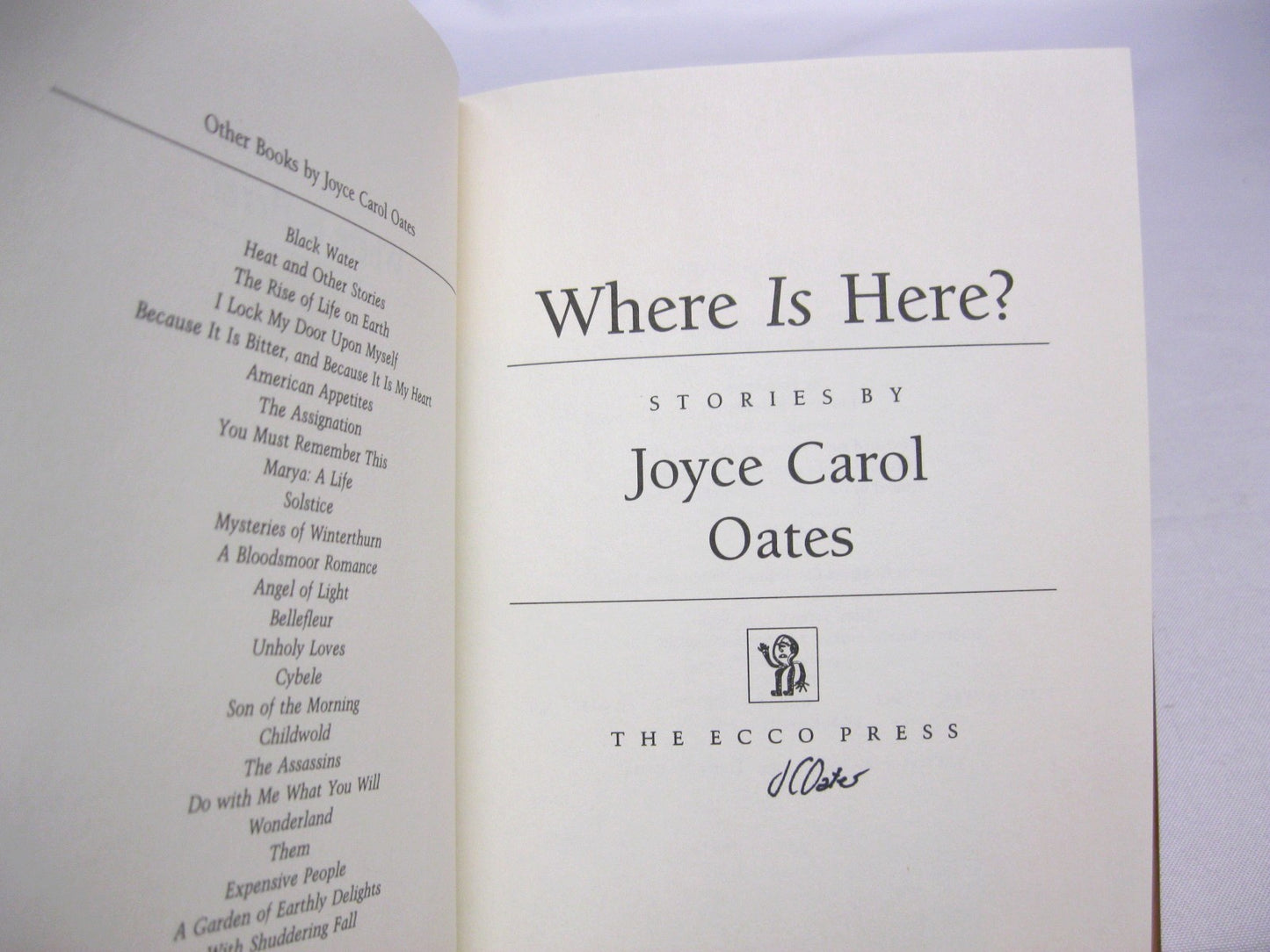Where Is Here? Stories by Joyce Carol Oates