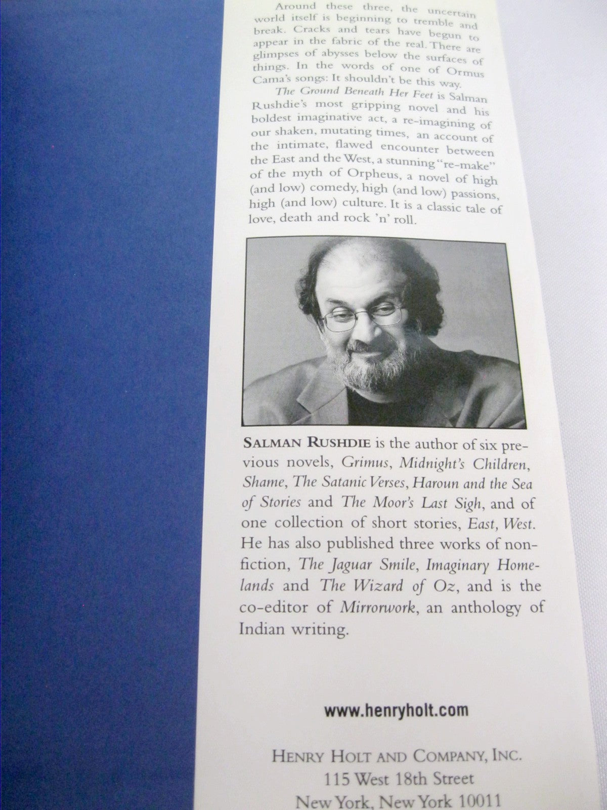 The Ground Beneath Her Feet by Salman Rushdie