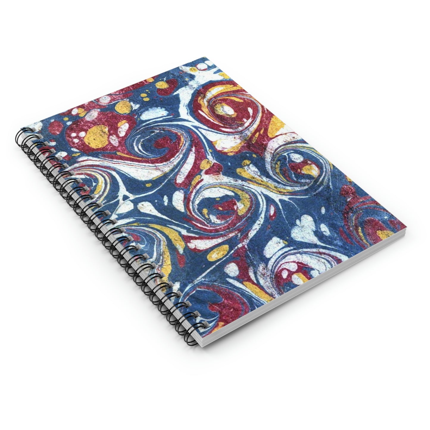 Spiral Notebook Antique Marbled Cover Design - Ruled Line