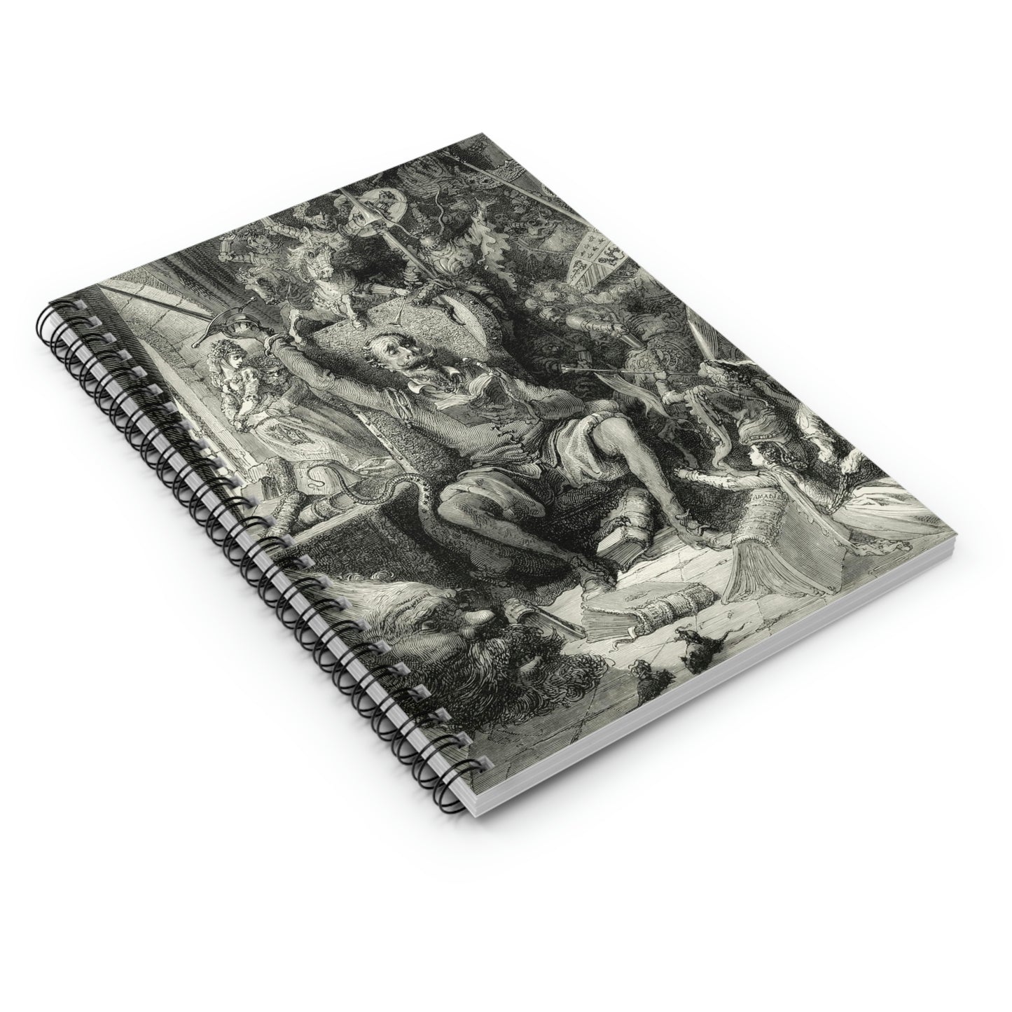 Spiral Notebook Don Quixote's Imagination by Gustave Dore Illustration - Ruled Line