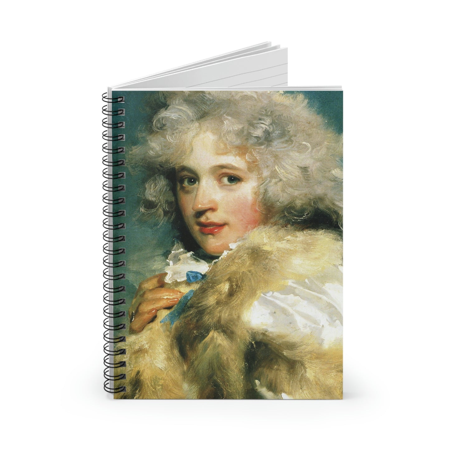 Spiral Notebook Detail of Elizabeth Farren by Sir Thomas Lawrence 1790 - Ruled Line