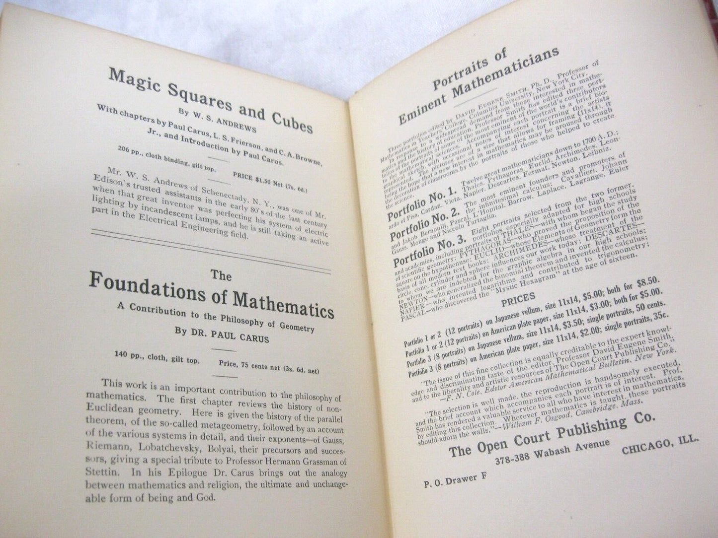 Essays on the Theory of Numbers by Richard Dedekind