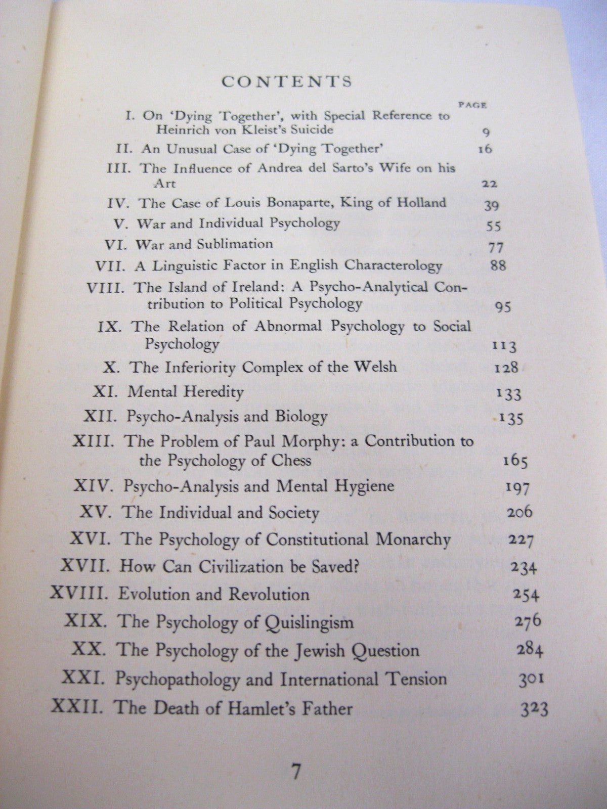 Essays in Applied Psychoanalysis by Ernest Jones [Saul Rosenzweig's copy]