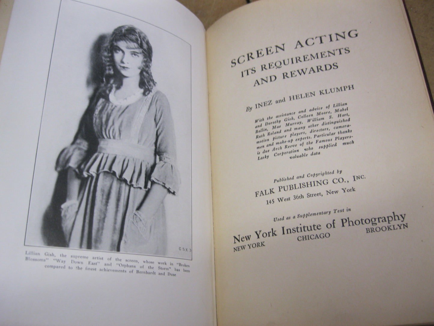 Screen Acting: Its Requirements and Rewards by Inez and Helen Klumph