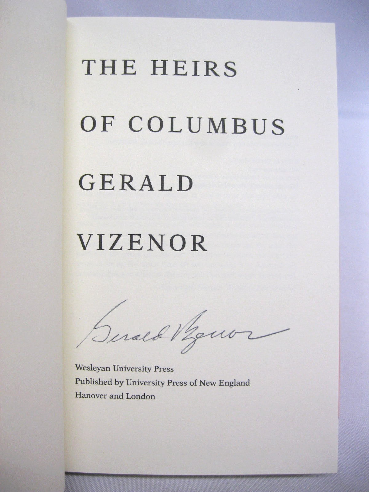 The Heirs of Columbus by Gerald Vizenor