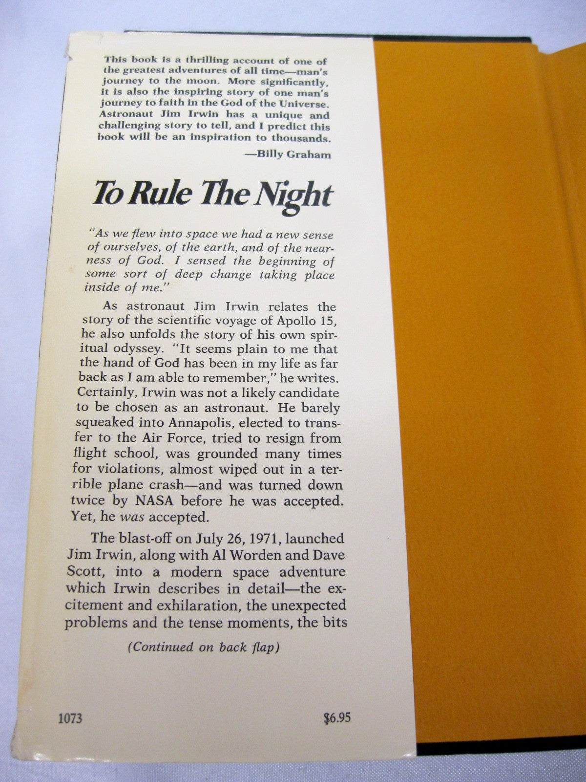 To Rule the Night: The Discovery Voyage of Astronaut Jim Irwin by James B. Irwin and William A. Emerson Jr. (Hardcover)