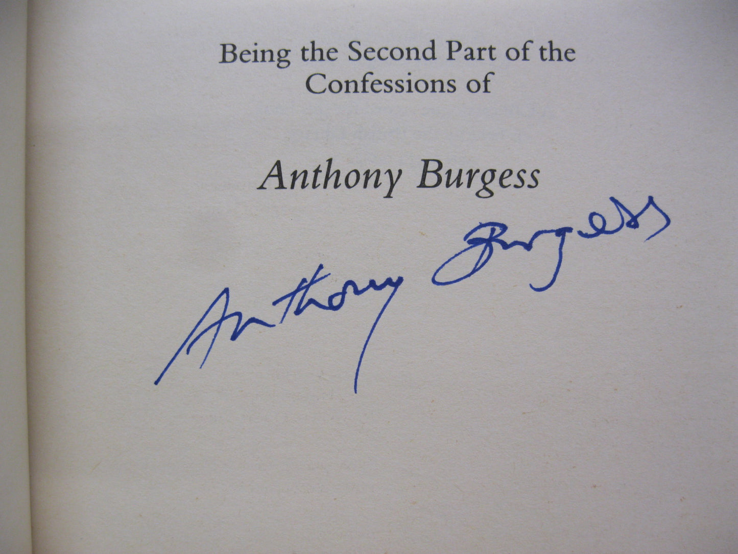 You've Had Your Time, Being the Second Part of the Confessions of Anthony Burgess