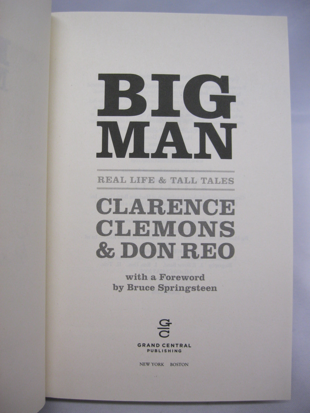 Big Man: Real Life & Tall Tales by Clarence Clemons and Don Reo