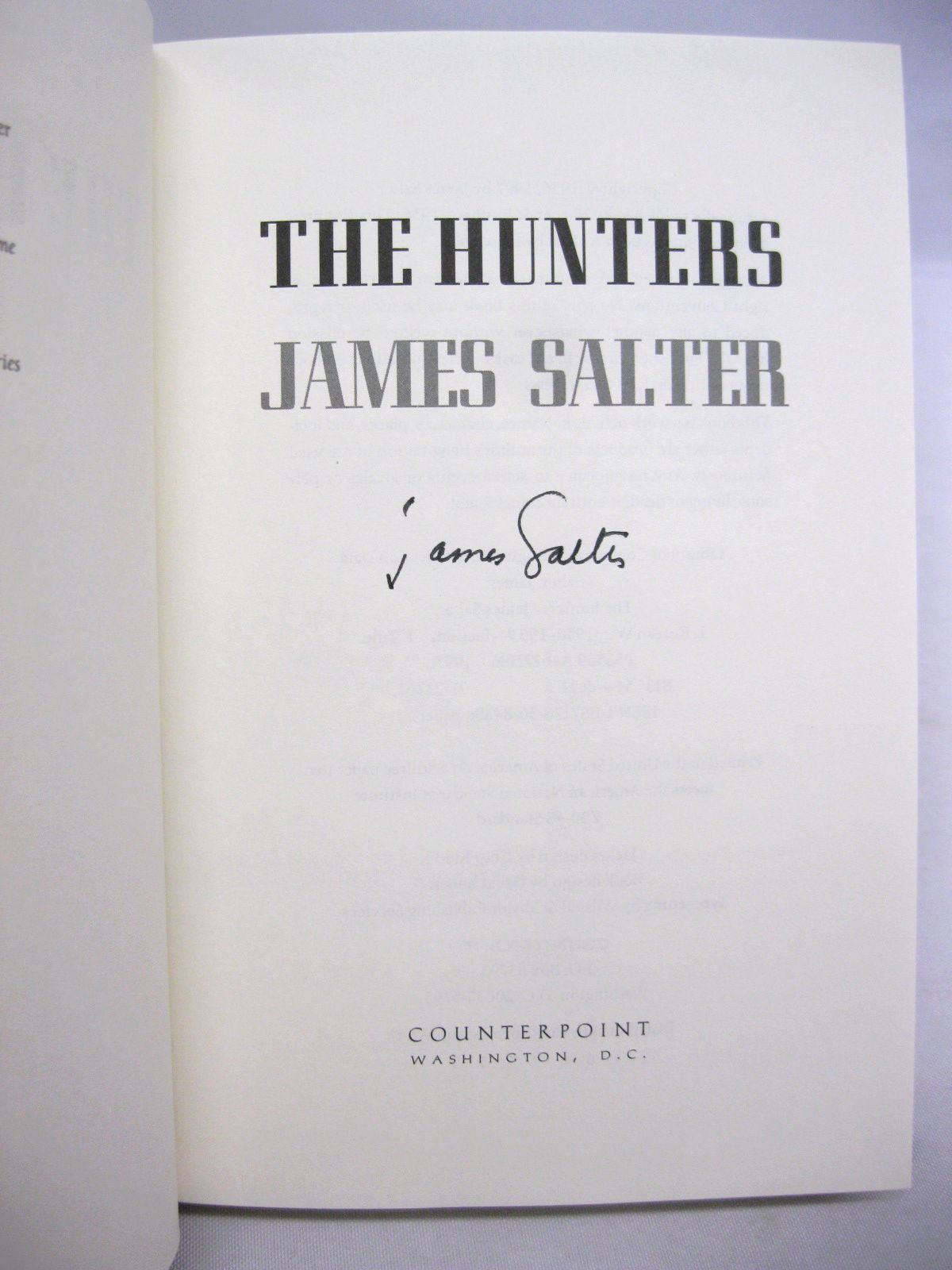 The Hunters by James Salter