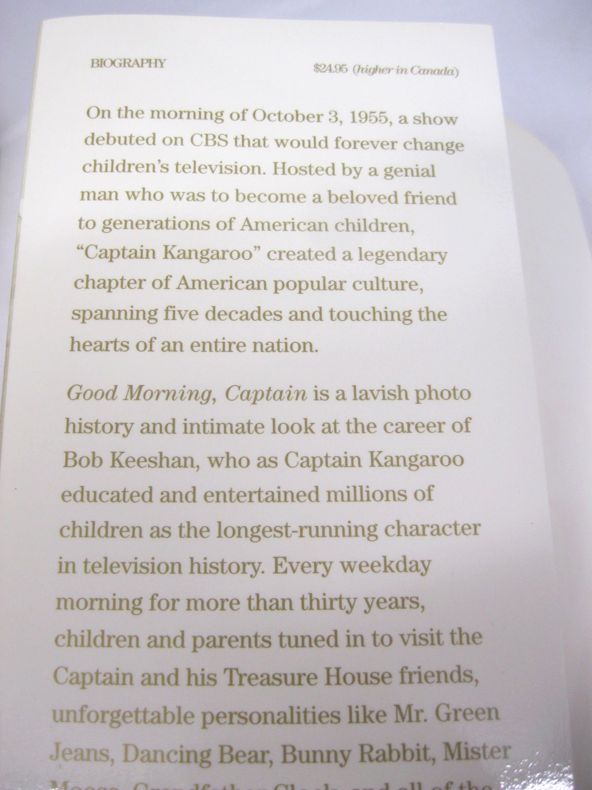 Good Morning Captain by Bob Keeshan, TV's Captain Kangaroo