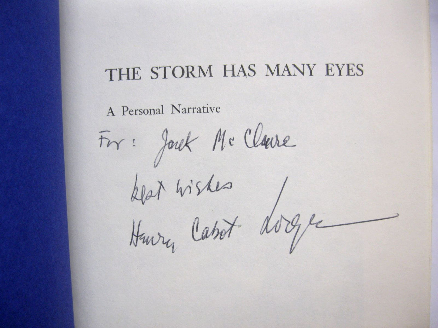 The Storm Has Many Eyes by Henry Cabot Lodge