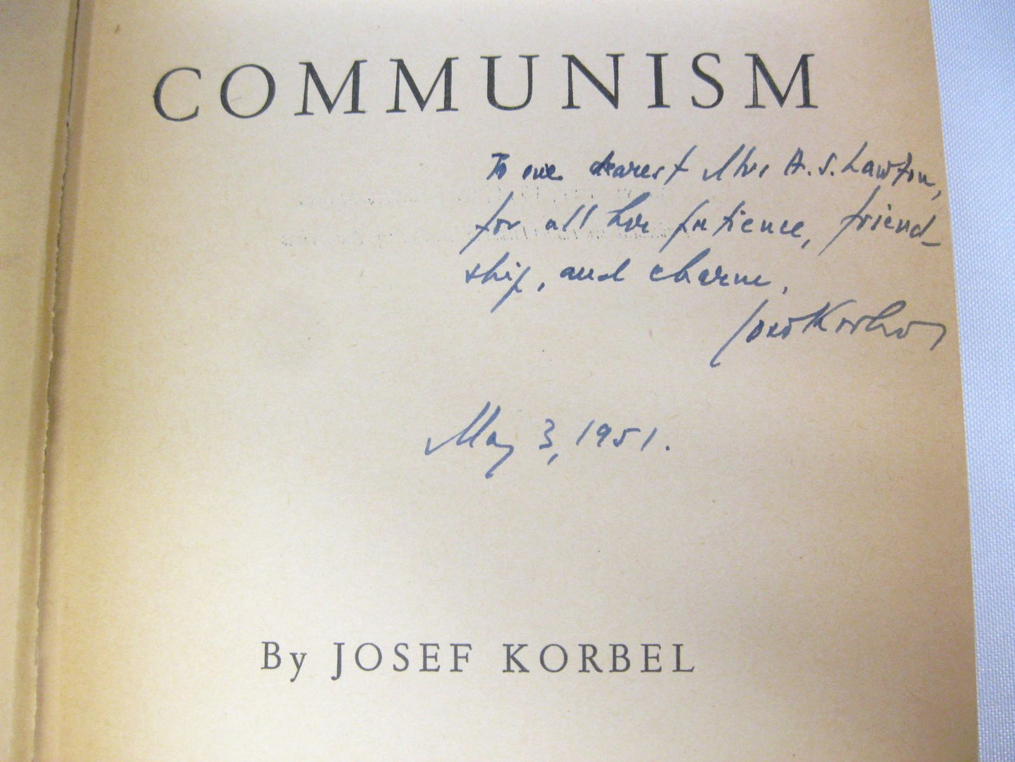 Tito's Communism by Josef Korbel