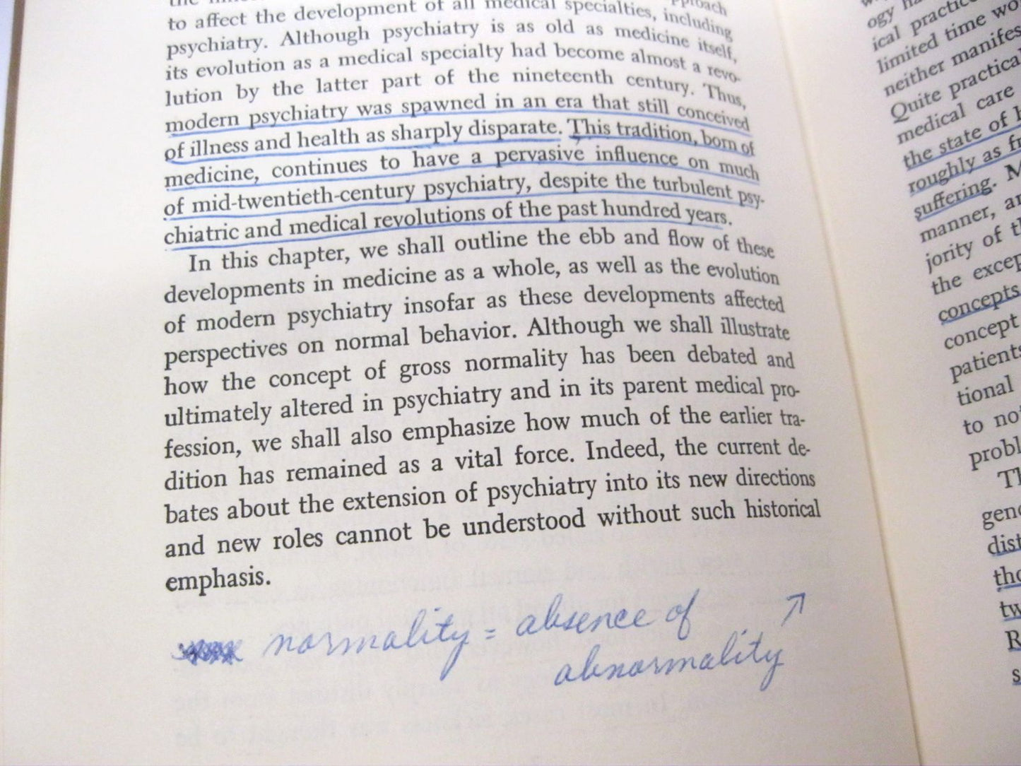 Normality: Theoretical and Clinical Concepts of Mental Health by Daniel Offer and Melvin Sabshir