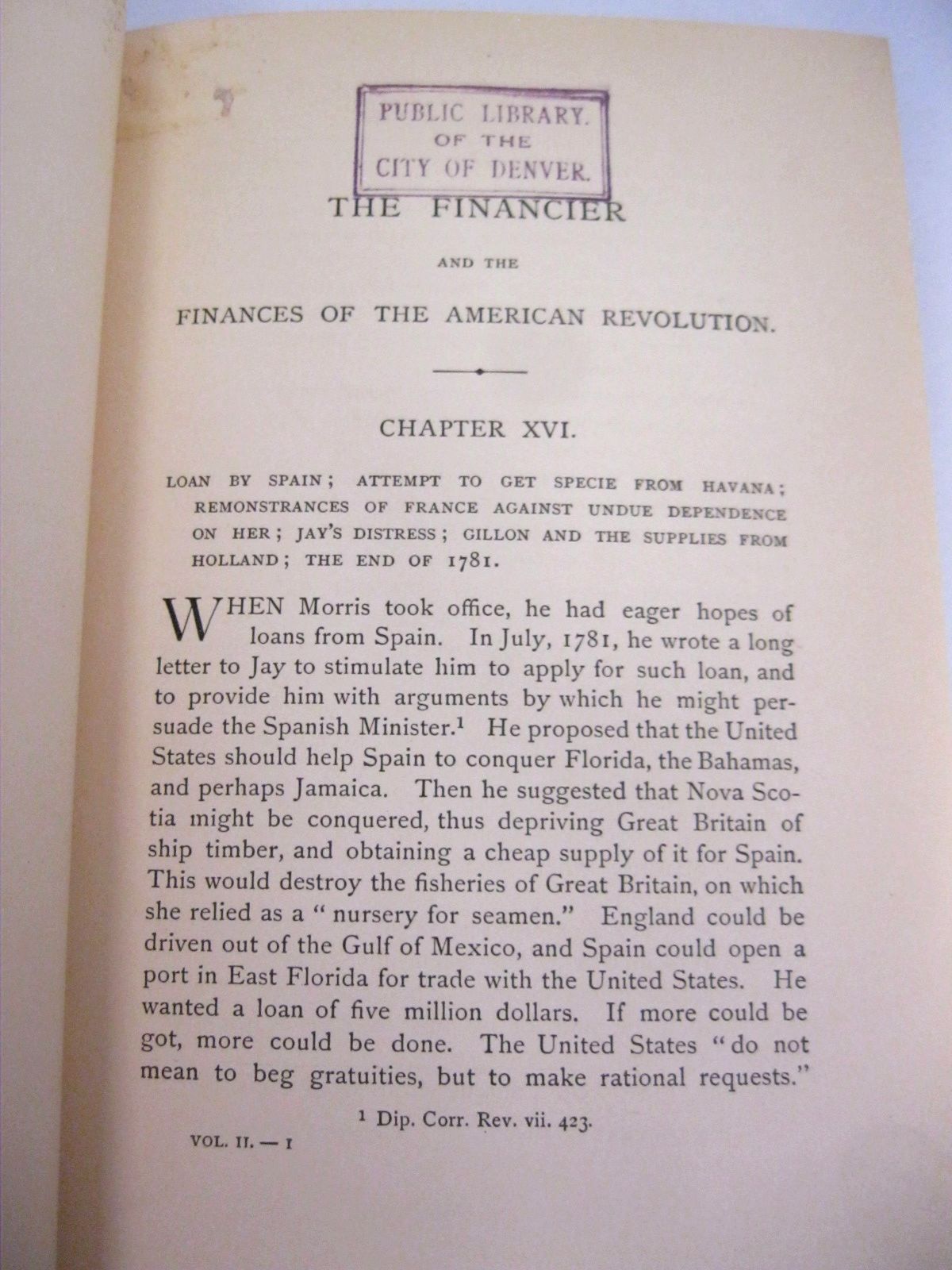 The Financier and the Finances of the American Revolution by William Graham Sumner